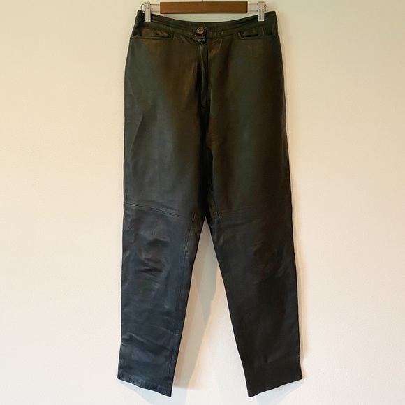 Vintage Modele Algo High Waisted Leather Pants - Picture 3 of 10